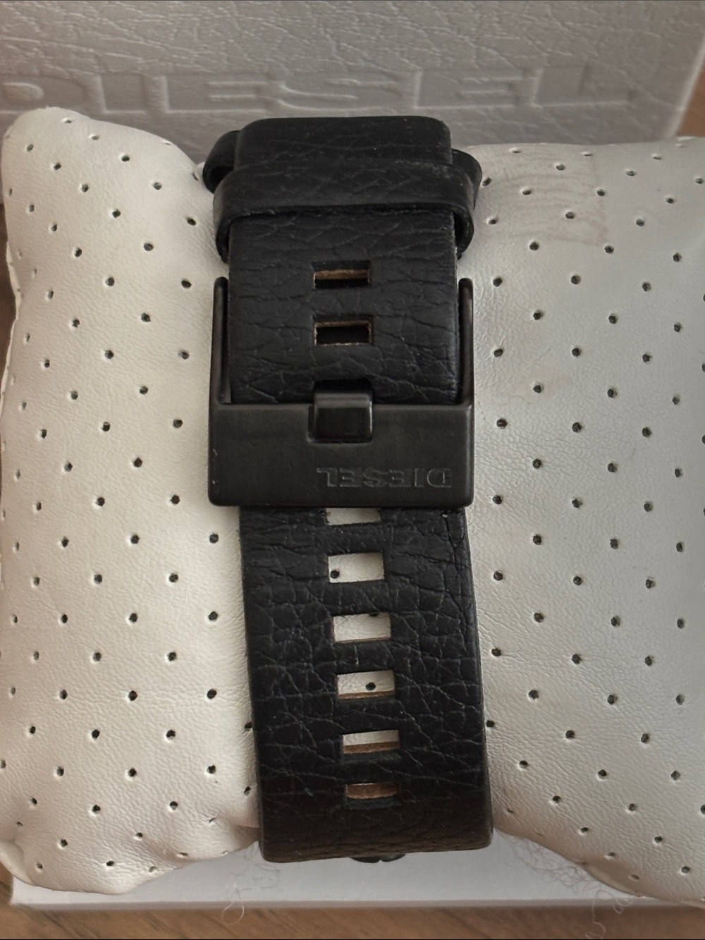 DIESEL BIG DADDY BLUE DIAL BLACK LEATHER STRAP WATCH DZ7127 - Picture 5 of 8